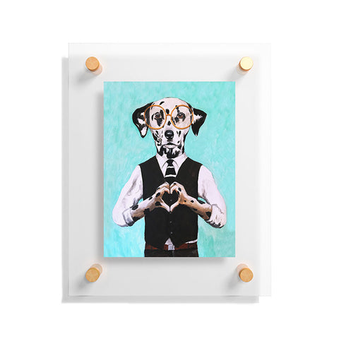 Coco de Paris Dalmatian with finger heart Floating Acrylic Print