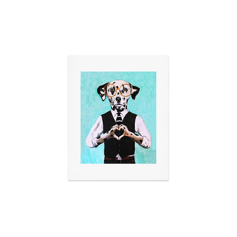 Coco de Paris Dalmatian with finger heart Art Print