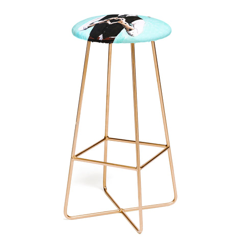 Coco de Paris Dalmatian with finger heart Bar Stool