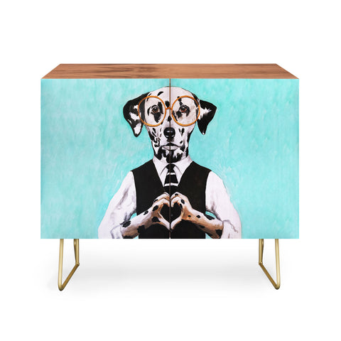 Coco de Paris Dalmatian with finger heart Credenza