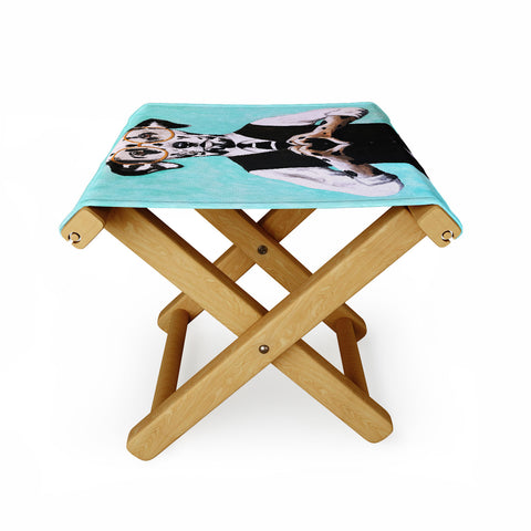 Coco de Paris Dalmatian with finger heart Folding Stool