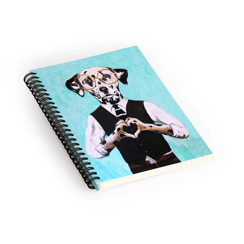 Coco de Paris Dalmatian with finger heart Spiral Notebook