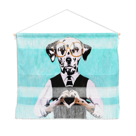 Coco de Paris Dalmatian with finger heart Wall Hanging Landscape