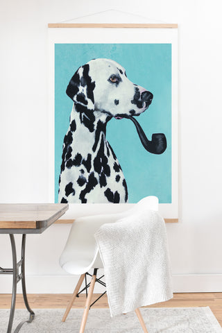 Coco de Paris Dalmatian with pipe Art Print And Hanger