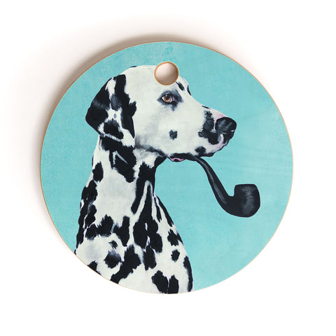 Coco de Paris Dalmatian with pipe Cutting Board Round