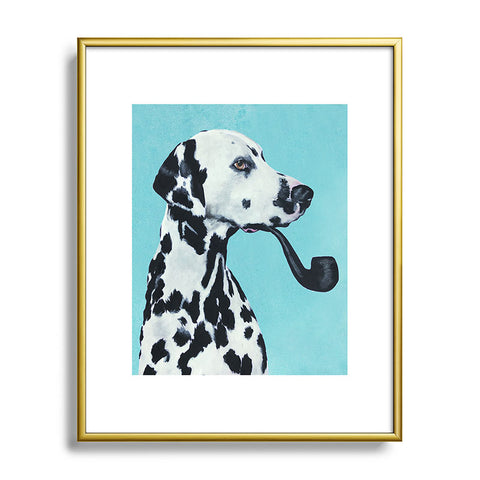 Coco de Paris Dalmatian with pipe Metal Framed Art Print