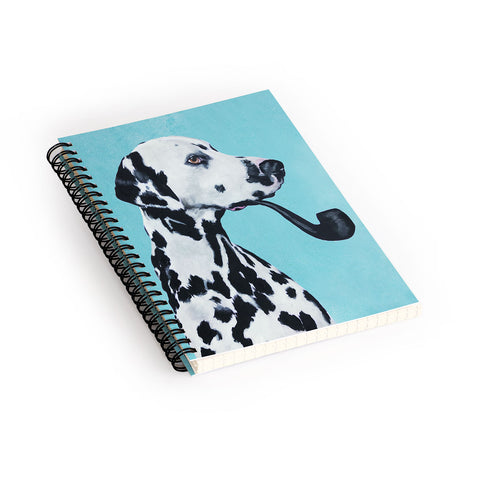 Coco de Paris Dalmatian with pipe Spiral Notebook