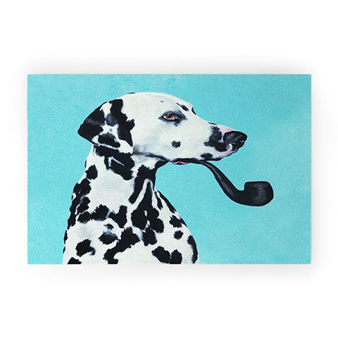 Coco de Paris Dalmatian with pipe Welcome Mat