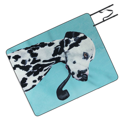 Coco de Paris Dalmatian with pipe Picnic Blanket
