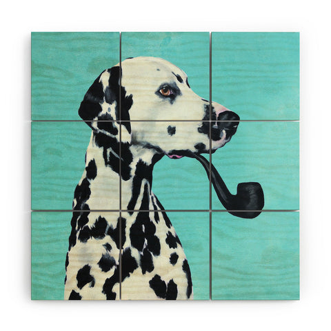 Coco de Paris Dalmatian with pipe Wood Wall Mural
