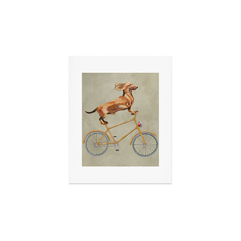 Coco de Paris Daschund on bicycle Art Print