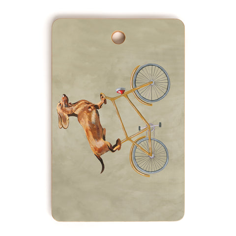 Coco de Paris Daschund on bicycle Cutting Board Rectangle