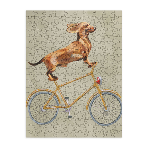 Coco de Paris Daschund on bicycle Puzzle