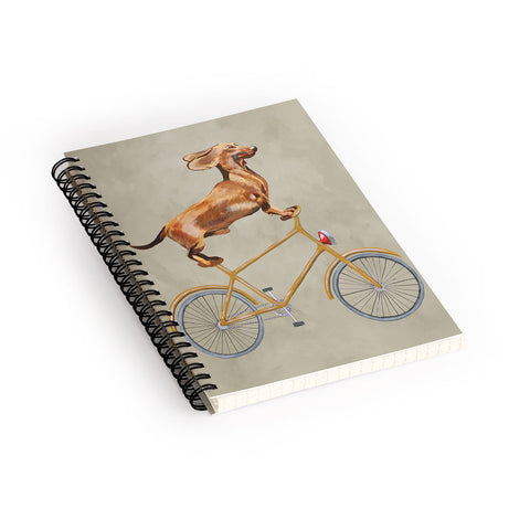 Coco de Paris Daschund on bicycle Spiral Notebook