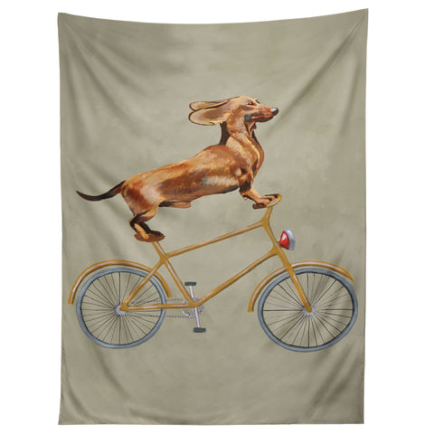 Coco de Paris Daschund on bicycle Tapestry