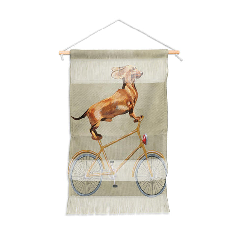 Coco de Paris Daschund on bicycle Wall Hanging Portrait