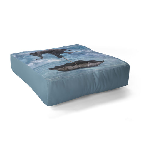 Coco de Paris Elephant in balance Floor Pillow Square