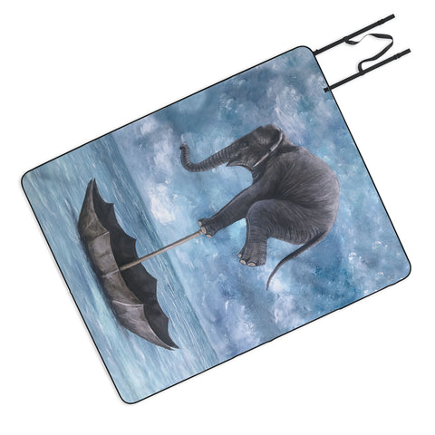 Coco de Paris Elephant in balance Picnic Blanket