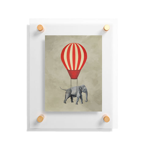 Coco de Paris Elephant with hot airballoon Floating Acrylic Print