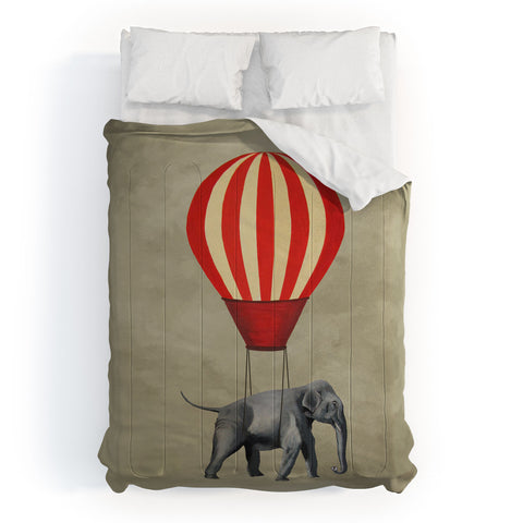 Coco de Paris Elephant with hot airballoon Comforter