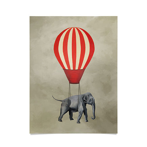 Coco de Paris Elephant with hot airballoon Poster