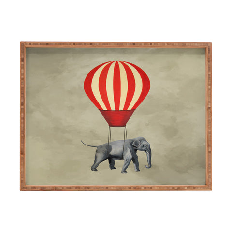 Coco de Paris Elephant with hot airballoon Rectangular Tray
