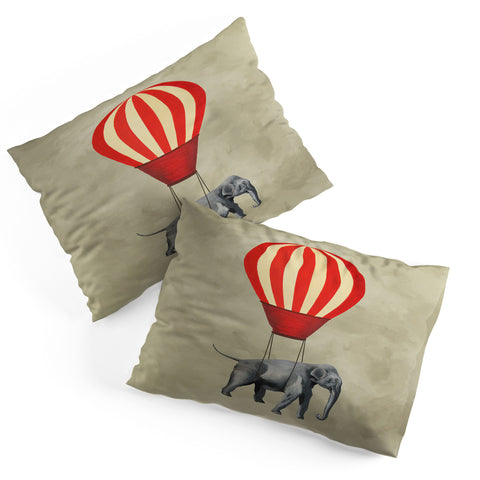 Coco de Paris Elephant with hot airballoon Pillow Shams