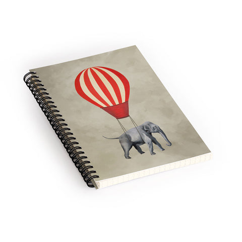 Coco de Paris Elephant with hot airballoon Spiral Notebook
