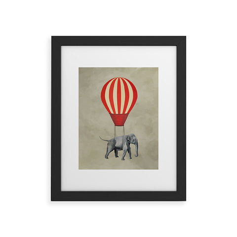 Coco de Paris Elephant with hot airballoon Framed Art Print