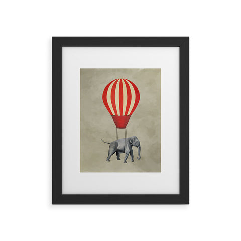 Coco de Paris Elephant with hot airballoon Framed Art Print