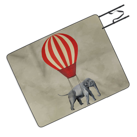 Coco de Paris Elephant with hot airballoon Picnic Blanket