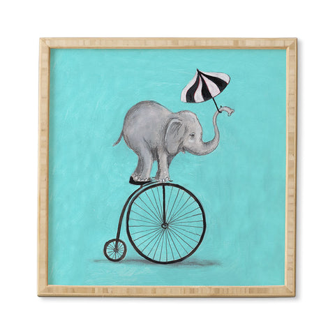 Coco de Paris Elephant with umbrella Framed Wall Art