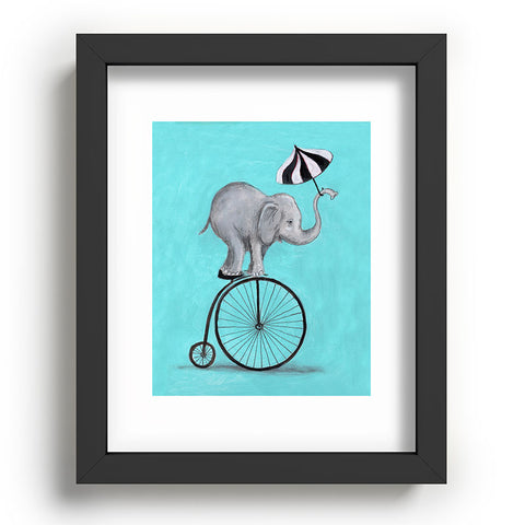Coco de Paris Elephant with umbrella Recessed Framing Rectangle