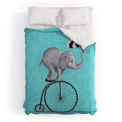 Coco de Paris Elephant with umbrella Comforter