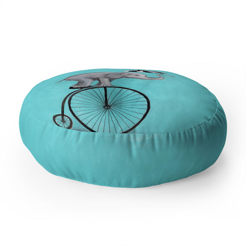 Coco de Paris Elephant with umbrella Floor Pillow Round