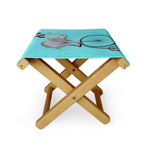 Coco de Paris Elephant with umbrella Folding Stool