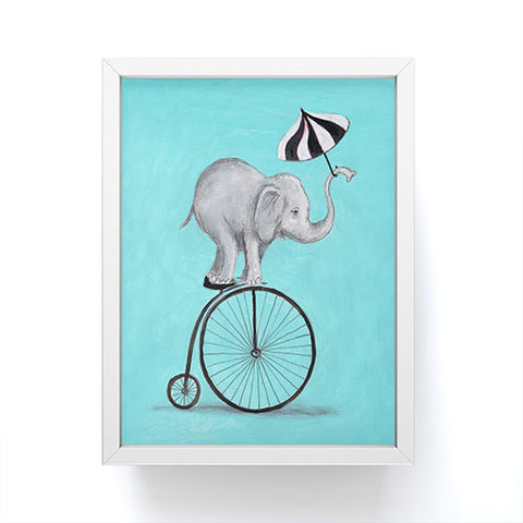 Coco de Paris Elephant with umbrella Framed Mini Art Print