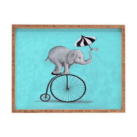 Coco de Paris Elephant with umbrella Rectangular Tray