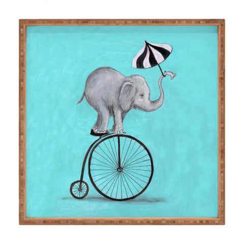Coco de Paris Elephant with umbrella Square Tray