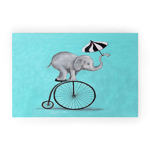 Coco de Paris Elephant with umbrella Welcome Mat