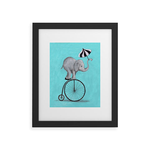 Coco de Paris Elephant with umbrella Framed Art Print
