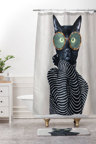 Coco de Paris Fashion cat Shower Curtain And Mat