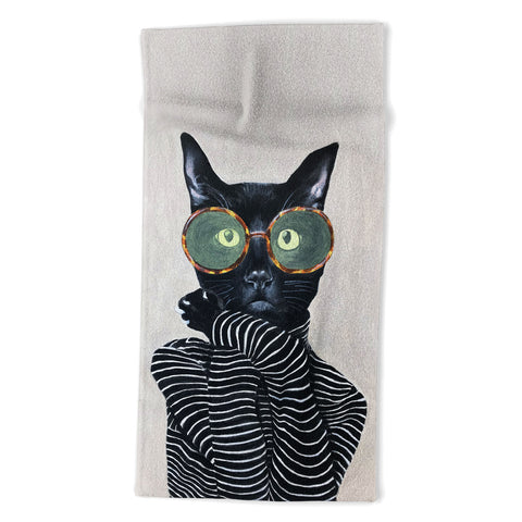 Coco de Paris Fashion cat Beach Towel