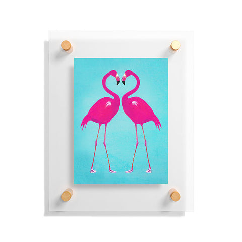 Coco de Paris Flamingo heart Floating Acrylic Print