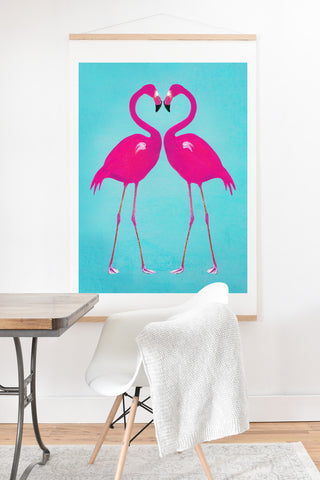 Coco de Paris Flamingo heart Art Print And Hanger