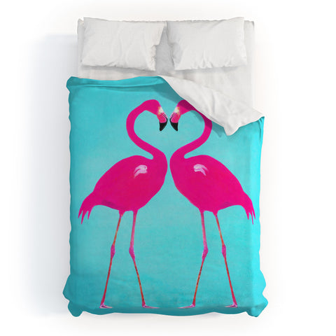 Coco de Paris Flamingo heart Duvet Cover