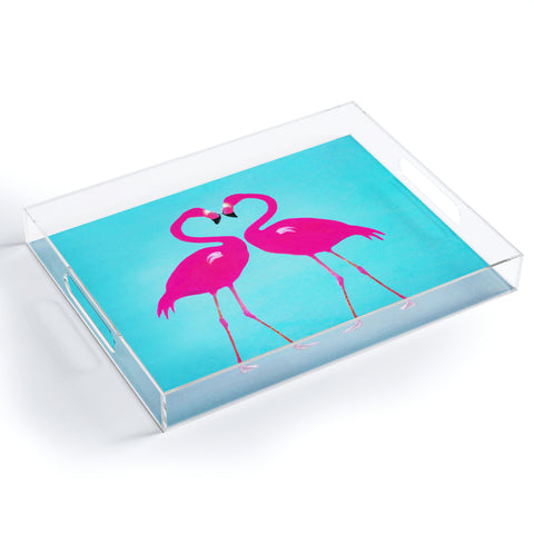 Coco de Paris Flamingo heart Acrylic Tray