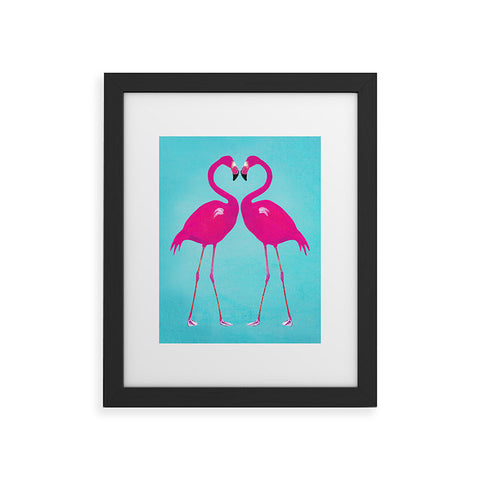 Coco de Paris Flamingo heart Framed Art Print