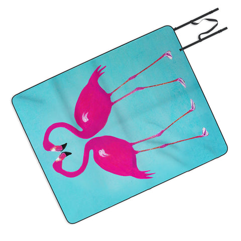 Coco de Paris Flamingo heart Picnic Blanket