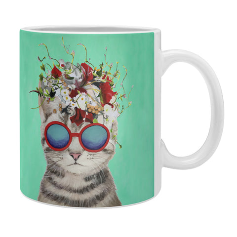 Coco de Paris Flower Power Cat turquoise Coffee Mug